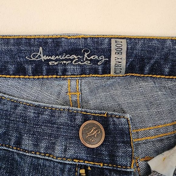 American Rag Cie Curvy Boot Leg Jeans Women's Blue Size 13R - Picture 3 of 10